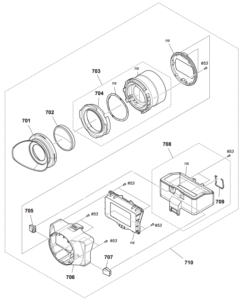 pièce détachée sony Partie 4 : VISEUR :