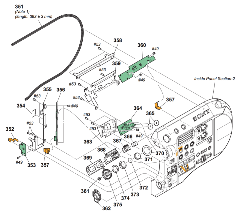 pièce détachée sony Partie 6 : CARENAGE Chassis latéral gauche Section 1 :