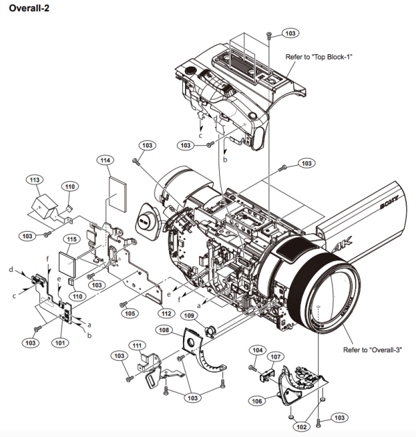 Sony Partie 113 De Vue clat e Globale 2 Pour PXW Z90 Sony Triaxe sony-partie-113-de-vue-clat-e-globale-2-pour-pxw-z90-sony-triaxe