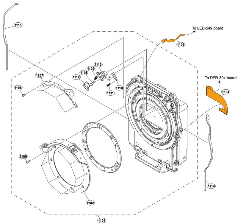 pièce détachée sony Partie 5 : CORPS Bloc avant (capteur) :