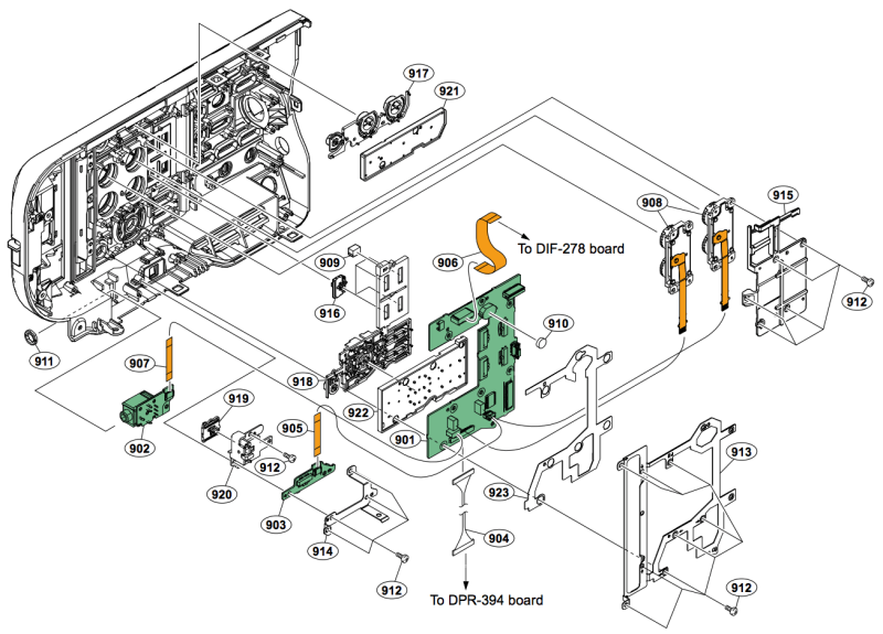 pièce détachée sony Partie 6 : CARENAGE Chassis latéral gauche Section 3 :