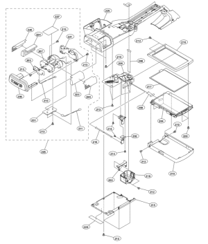 pièce détachée sony Partie 1 : POIGNEE Châssis poignée haute + LCD :