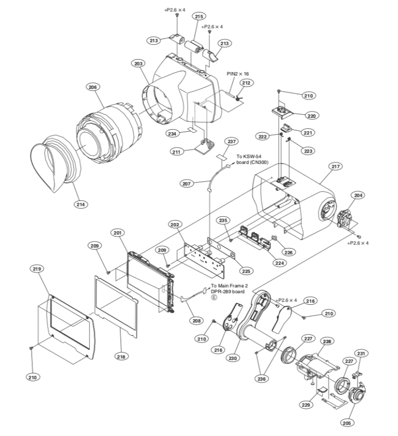 pièce détachée sony Partie 2 : VISEUR :