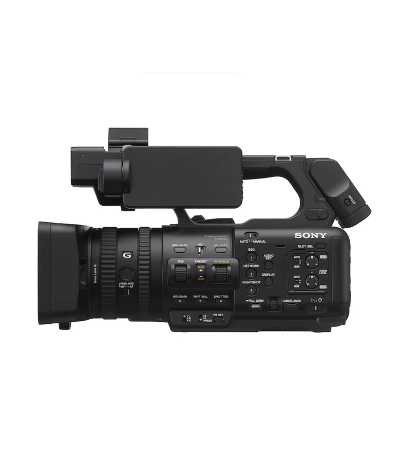 Caméra vidéo Sony avec poignée et divers boutons
